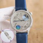 AAA Copy Vacheron Constantin Egérie Goddess of Iling diamond dial leather strap 